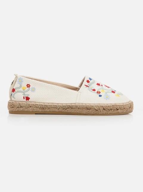 Aideen White Women's Flat Espadrille