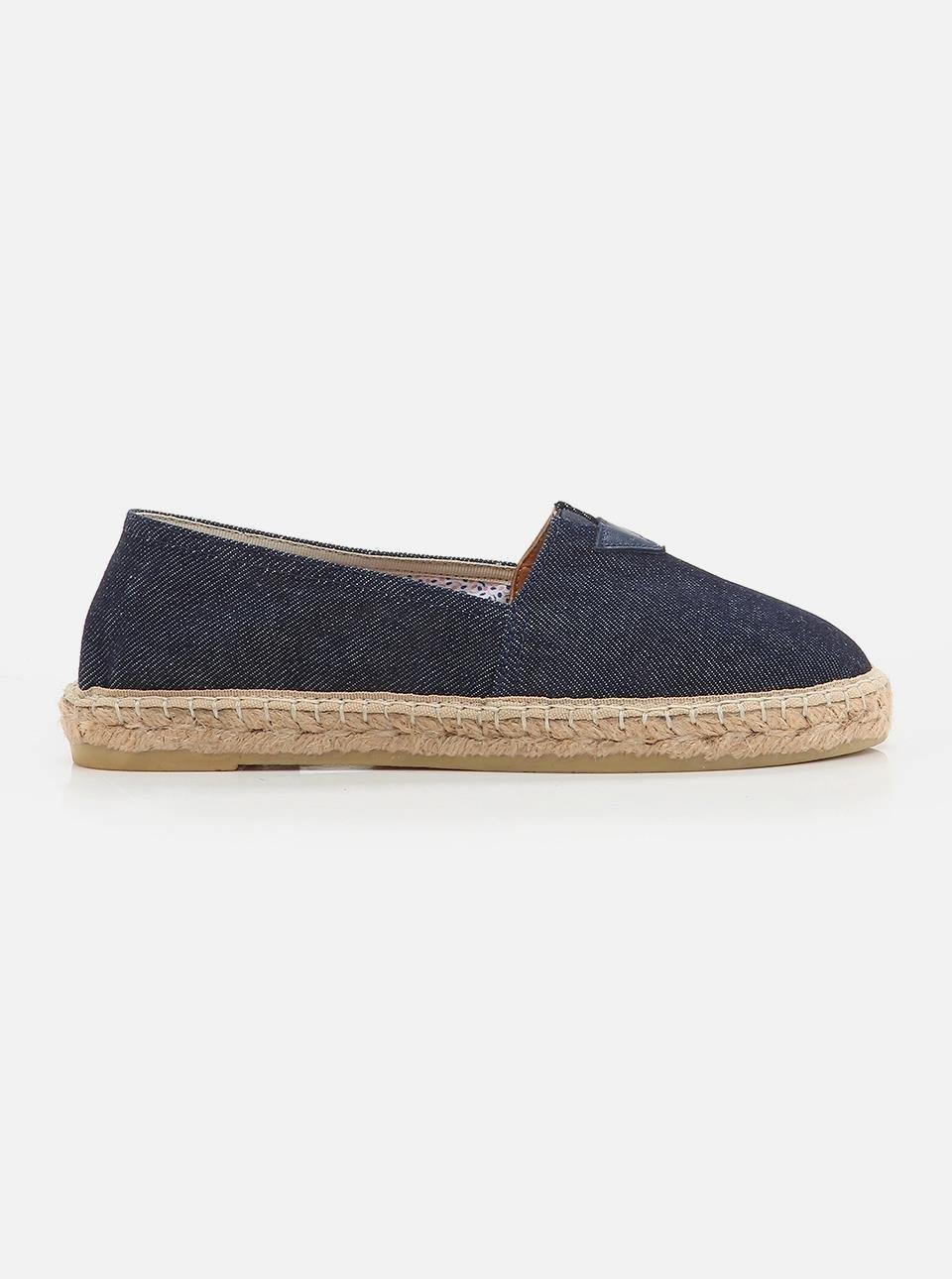 Alaina Navy Blue Women's Flat Espadrille