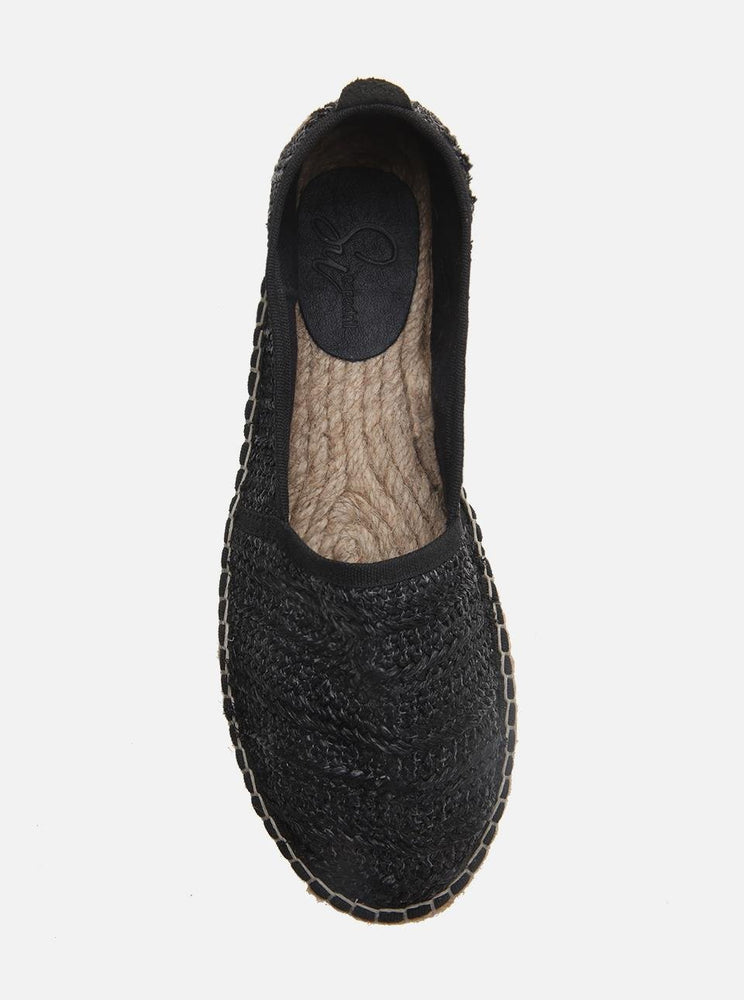 Alina Black Women's Flat Espadrille