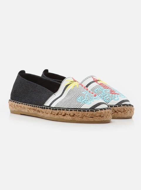 Amelia Black Women's Flat Espadrilles