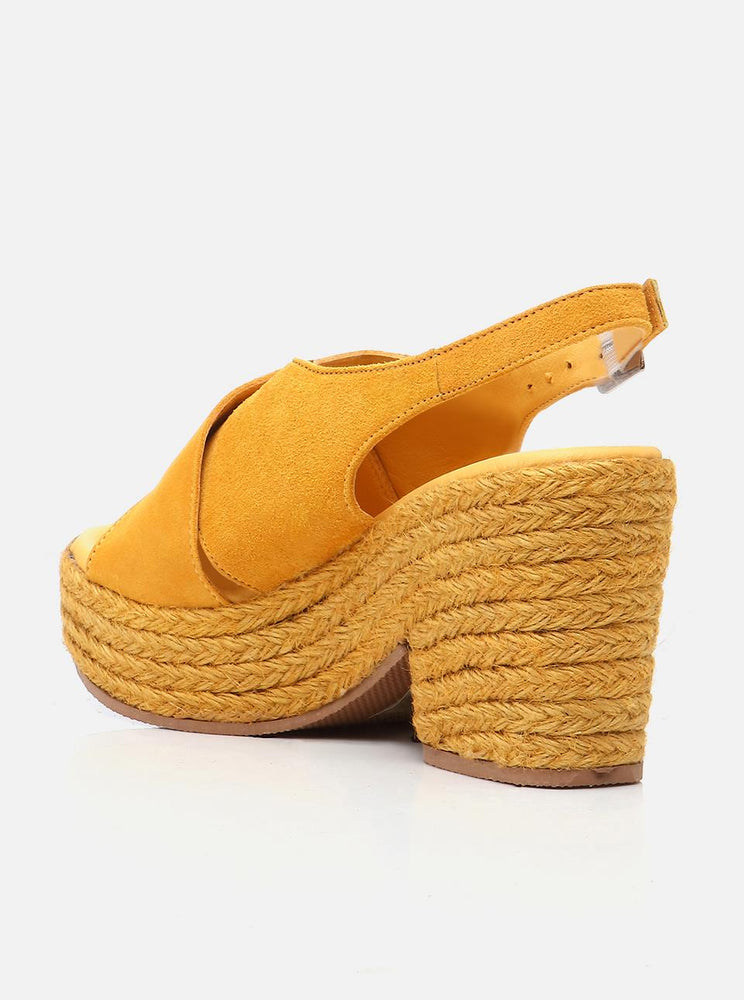 
                      
                        Amore Yellow Women's Platform Heeled Espadrilles
                      
                    