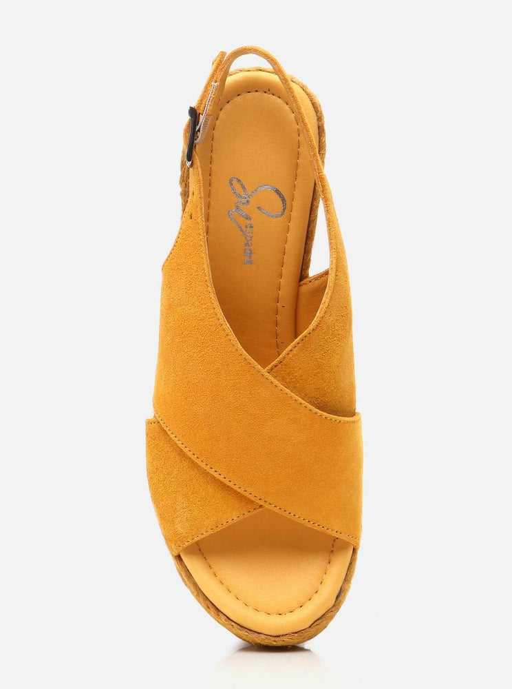 
                      
                        Amore Yellow Women's Platform Heeled Espadrilles
                      
                    