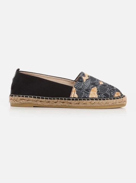 Anna Black Women's Plain Espadrilles