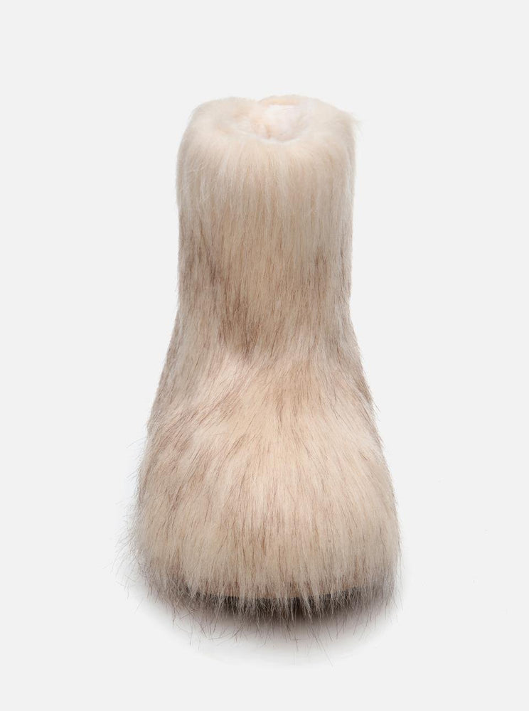 
                      
                        Apreski Beige Women's Faux Fur Boots
                      
                    