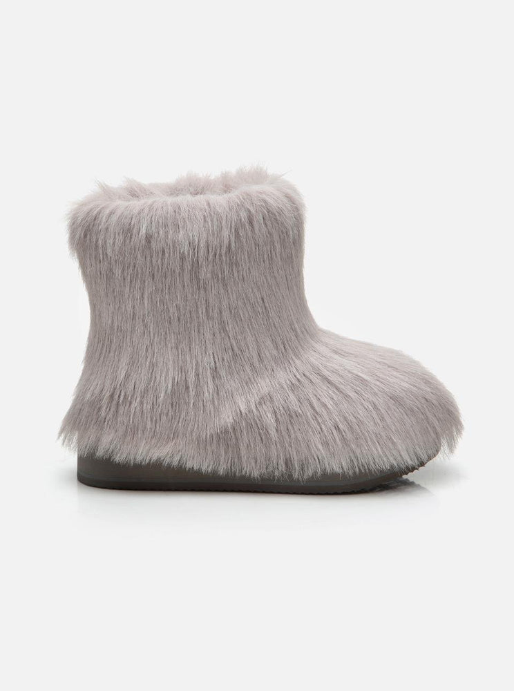 
                      
                        Apreski Gray Women's Faux Fur Boots
                      
                    