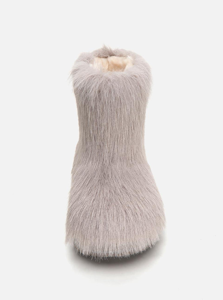 
                      
                        Apreski Gray Women's Faux Fur Boots
                      
                    