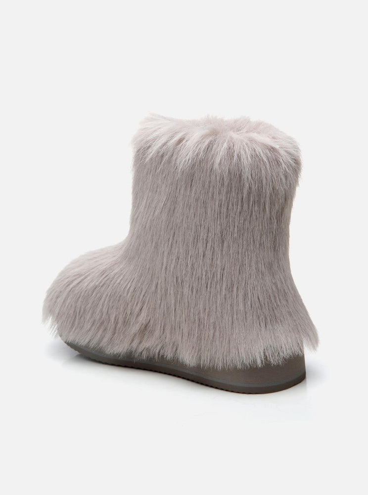 
                      
                        Apreski Gray Women's Faux Fur Boots
                      
                    