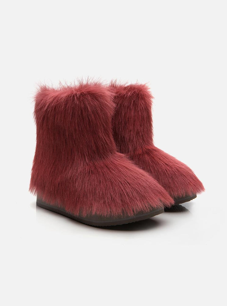 
                      
                        Apreski Dusty Rose Women's Faux Fur Boots
                      
                    