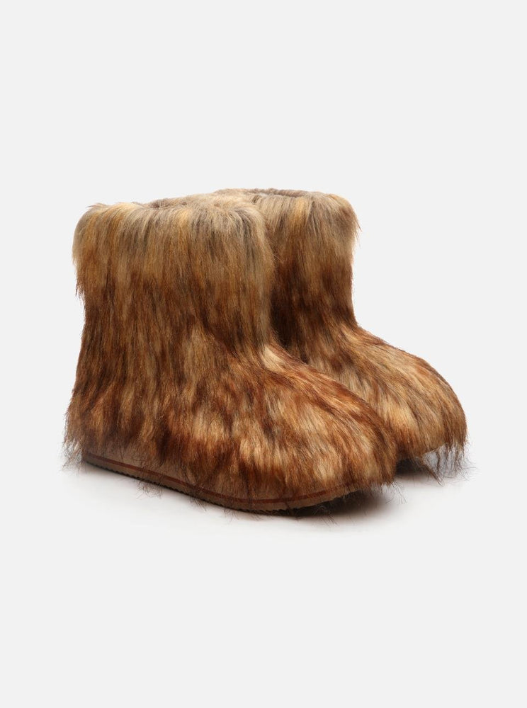 Apreski Tan Women's Faux Fur Boots