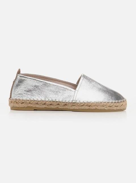 Ari Silver Women's Flat Espadrilles