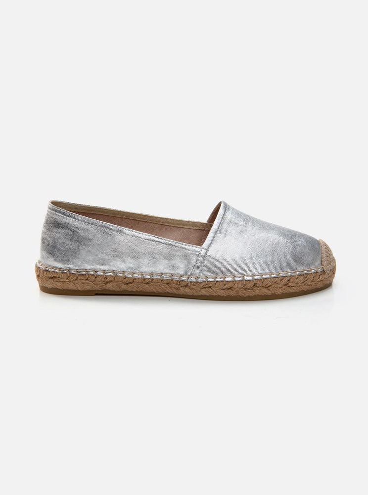 Ari Silver Women's Flat Espadrilles