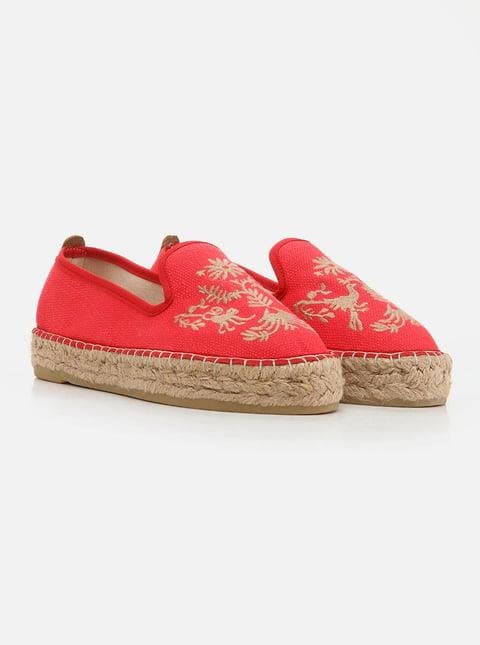 
                      
                        Brenda Red Women's Flat Espadrilles
                      
                    