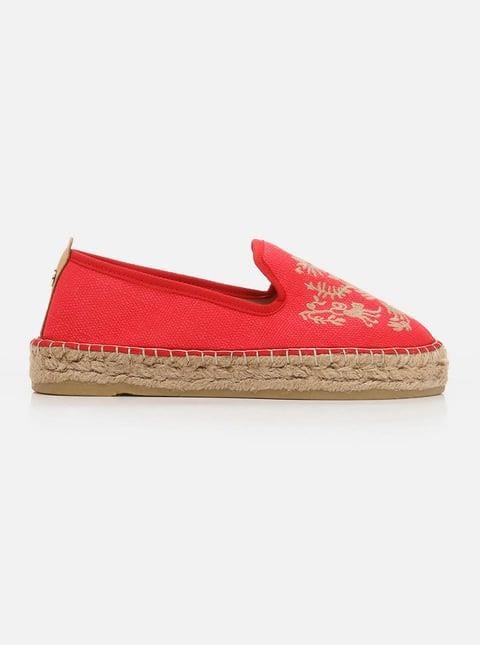 Brenda Red Women's Flat Espadrilles