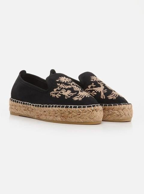 Brenda Black Women's Plain Espadrilles