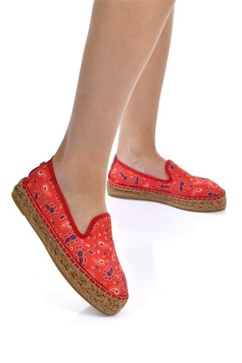 
                      
                        Brondy Red Women's Flat Espadrilles
                      
                    