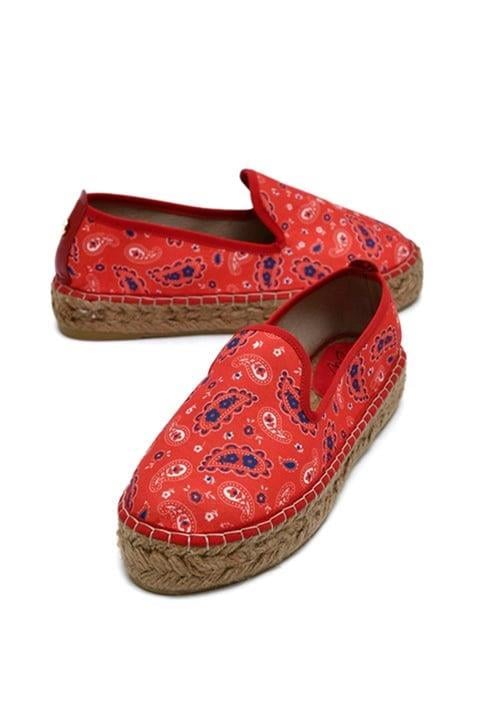 
                      
                        Brondy Red Women's Flat Espadrilles
                      
                    