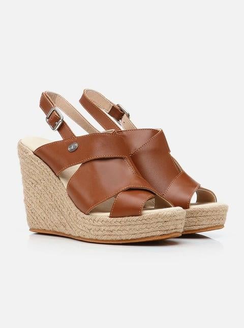 Claudi Tan Women's Platform Heeled Espadrilles