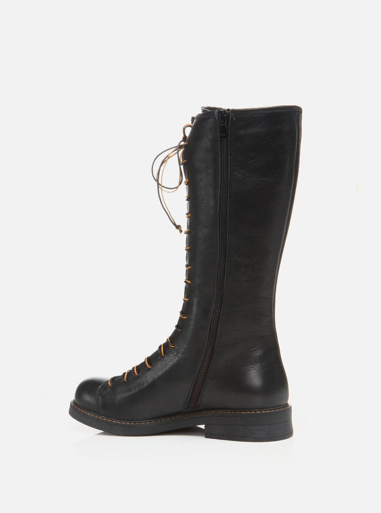 
                      
                        Delft Black Women's Leather Boots
                      
                    