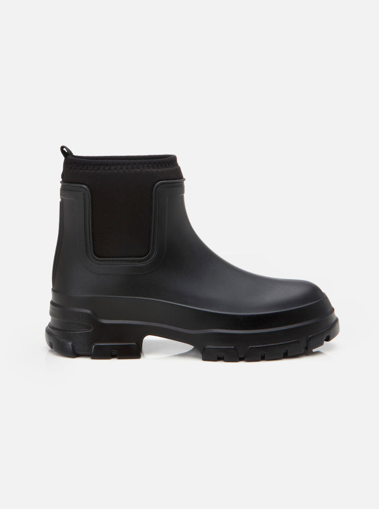 Ekko Black Women's Elastic Rain Boots