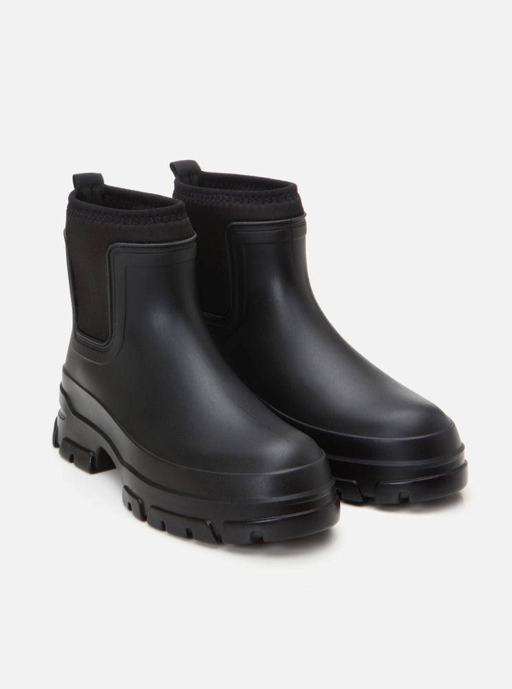 Ekko Black Women's Elastic Rain Boots