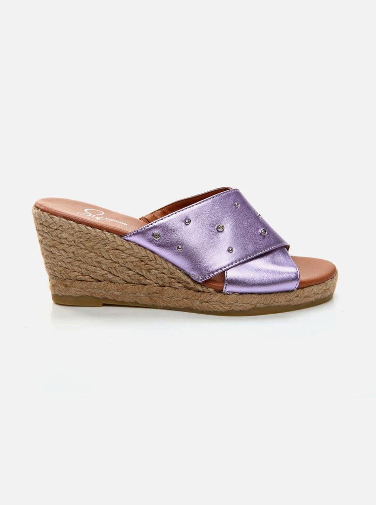 Ferrelle Lilac Women's Heeled Espadrille Slippers