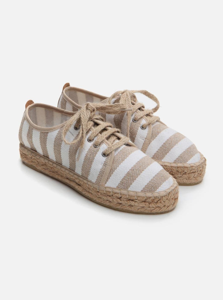 Grace Beige Women's Flat Espadrilles