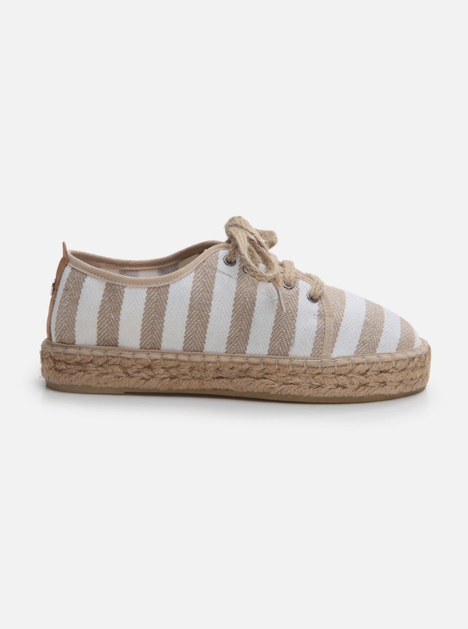 Grace Beige Women's Flat Espadrilles