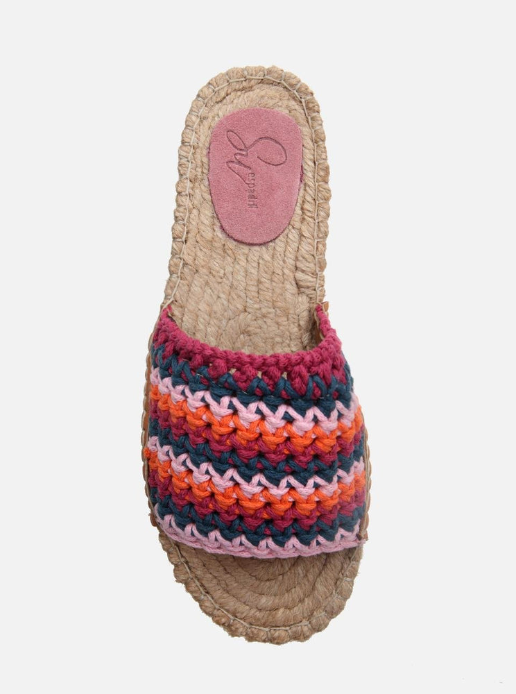 Jade Fuchsia-Pink Women's Knitted Espadrille Slippers