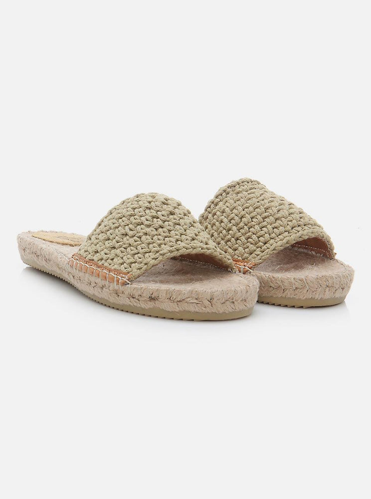 
                      
                        Jade Khaki Women's Knitted Espadrille Slippers
                      
                    