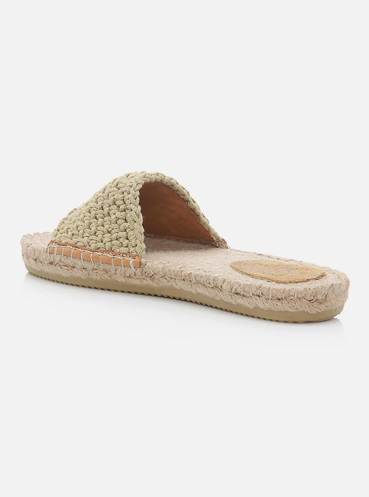 
                      
                        Jade Khaki Women's Knitted Espadrille Slippers
                      
                    