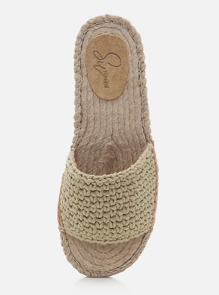 
                      
                        Jade Khaki Knitted Women's Espadrille Slippers
                      
                    