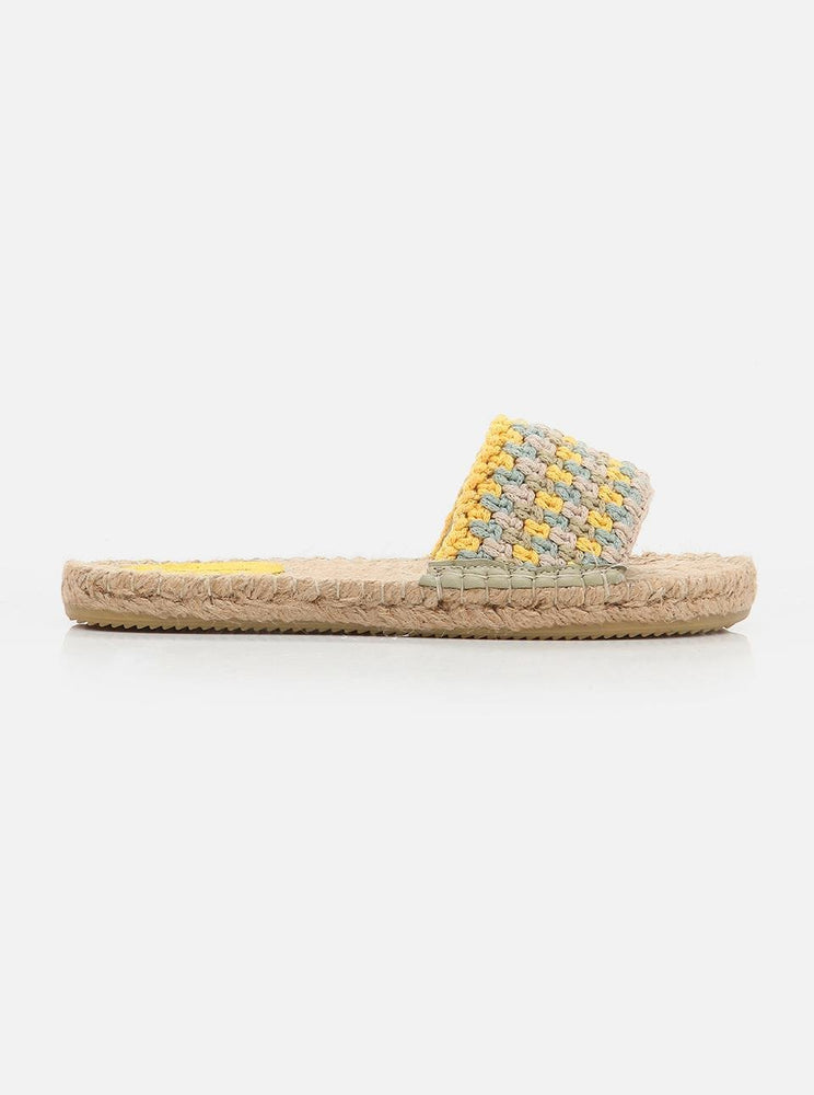 
                      
                        Jade Yellow-Beige Women's Knitted Espadrille Slippers
                      
                    