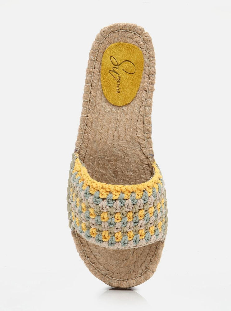 
                      
                        Jade Yellow-Beige Women's Knitted Espadrille Slippers
                      
                    