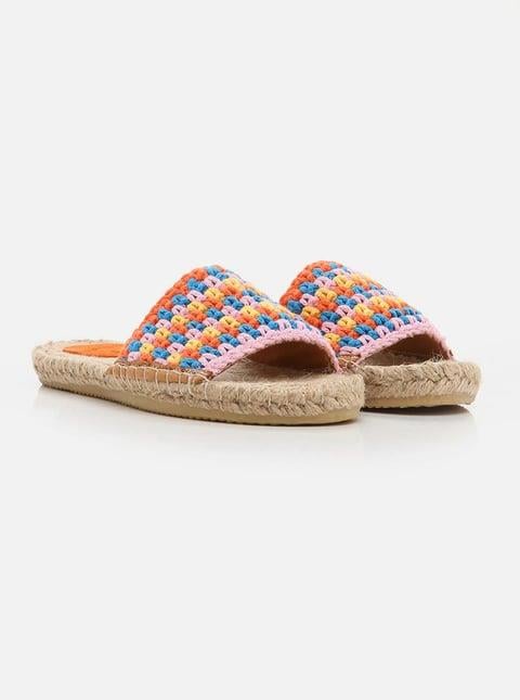 
                      
                        Jade Orange-Pink Knitted Women's Espadrille Slippers
                      
                    