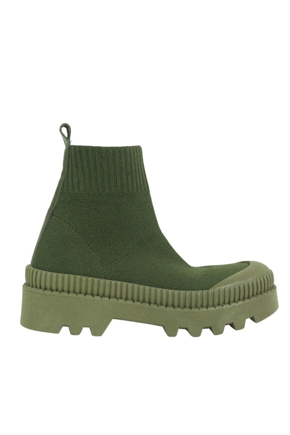 Jersey Khaki Women's Knitted Boots