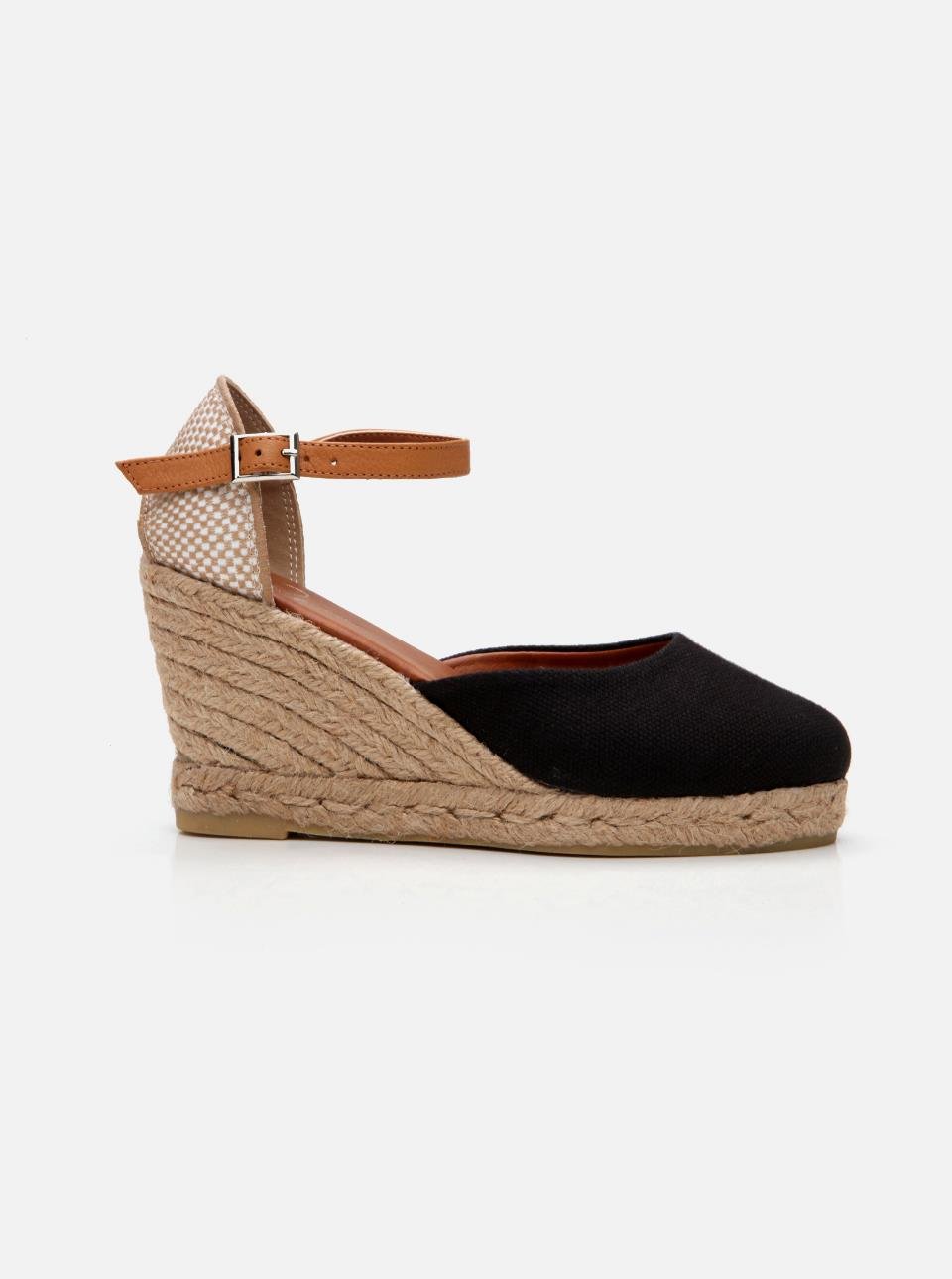 Kate Black Women's Wedge Heel Espadrilles