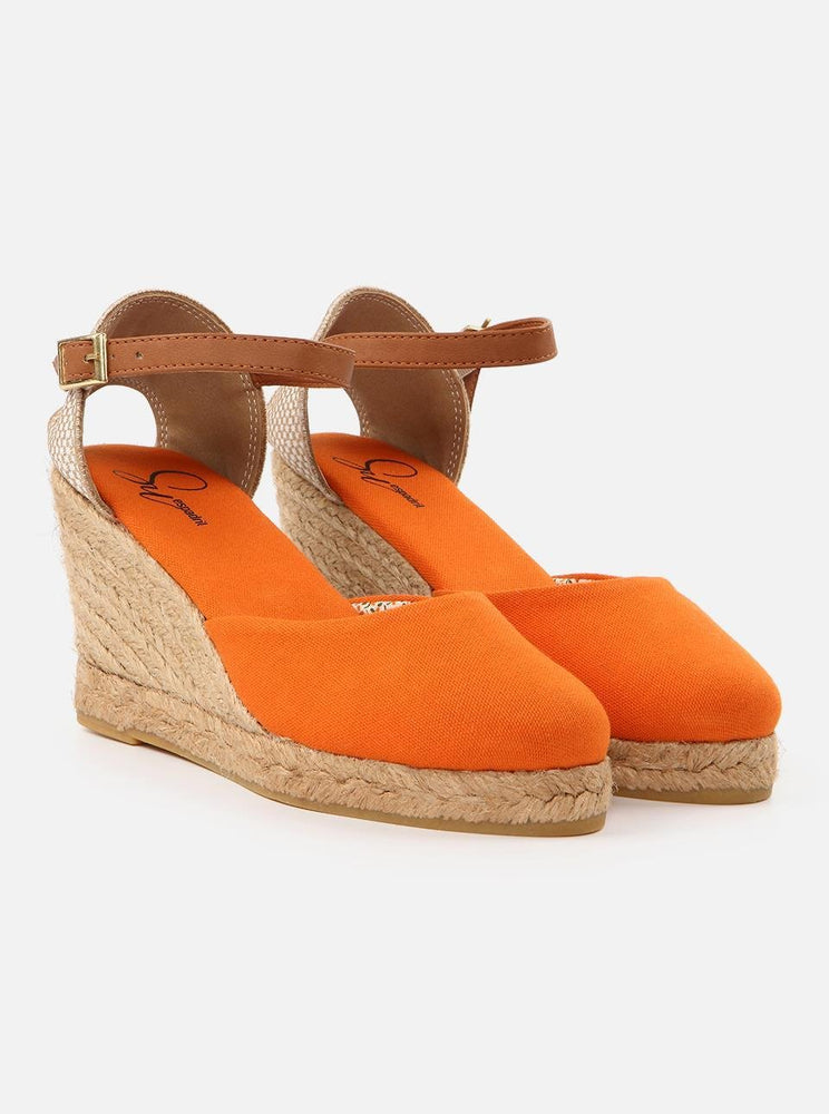 Kate Orange Women's Wedge Heel Espadrilles