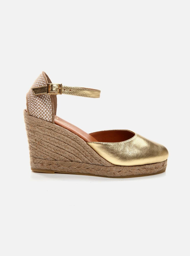 Kaytie Gold Women's Wedge Heel Espadrilles