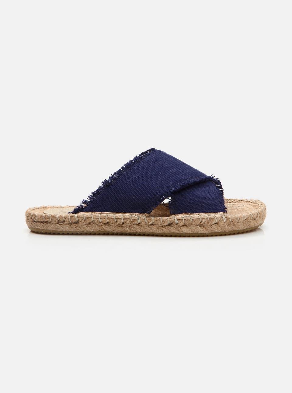 Kimo Navy Blue Women's Espadrille Slippers