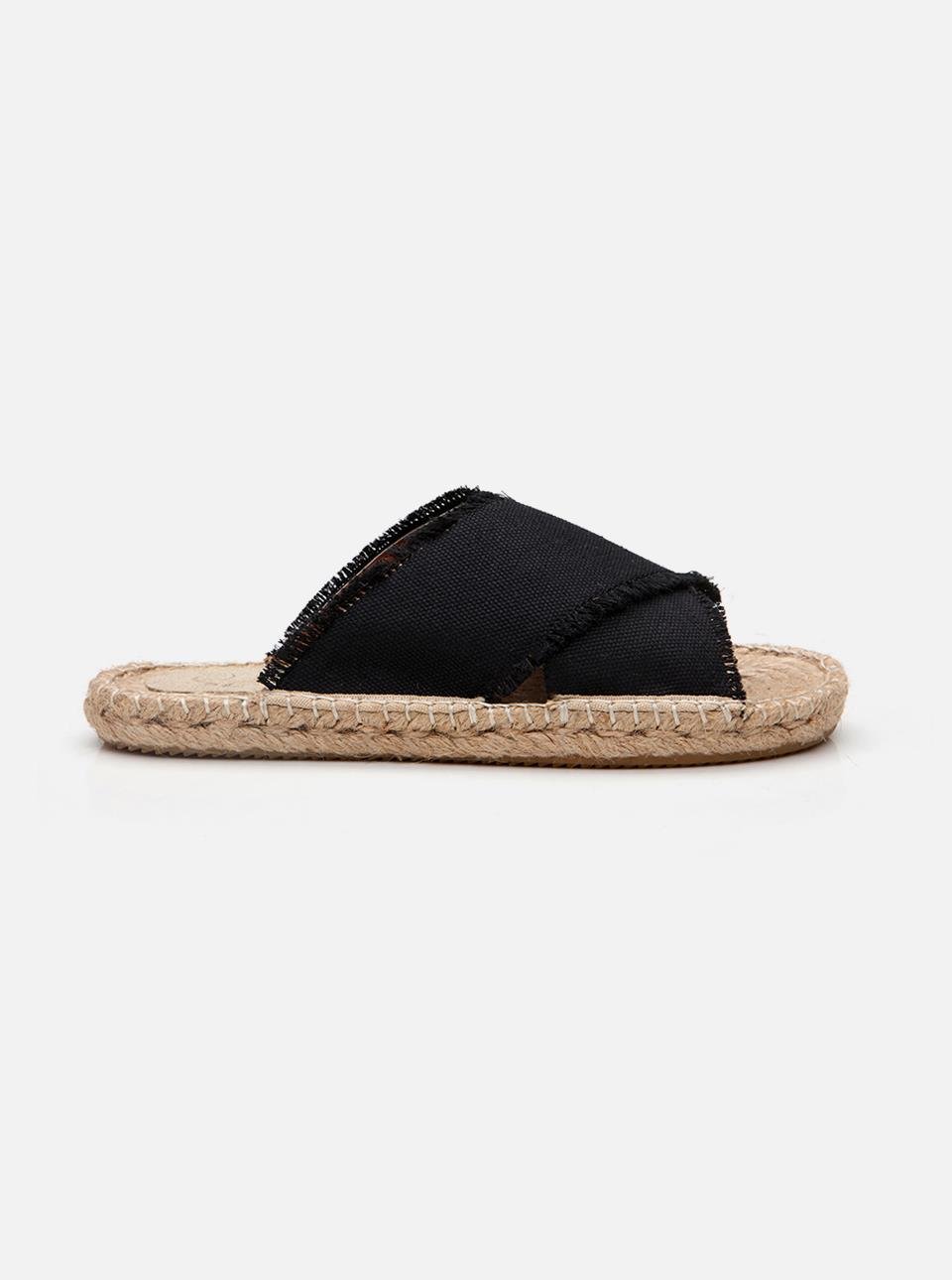 Kimo Black Women's Espadrille Slippers