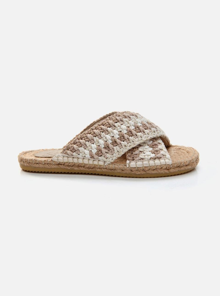 
                      
                        Kinsee Ecru-Beige-Sparkly Women's Knitted Espadrille Slippers
                      
                    