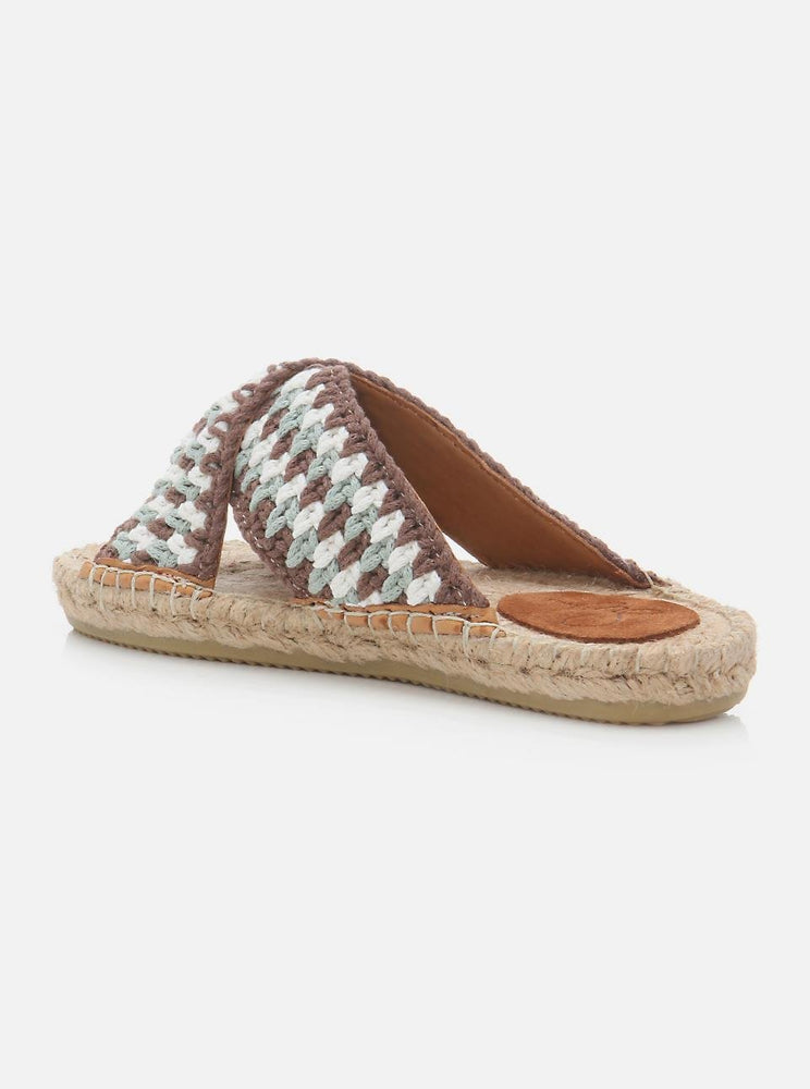 
                      
                        Kinsee Coffee-Ecru Women's Knitted Espadrille Slippers
                      
                    