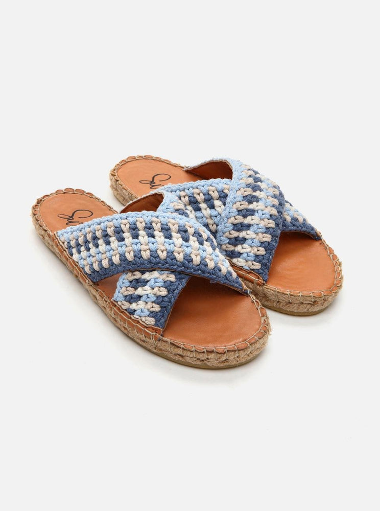 Kinsee Blue-Indigo Women's Espadrille Slippers