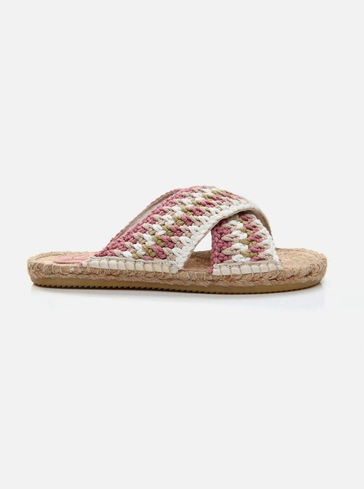 
                      
                        Kinsee Pink-Ecru Women's Espadrille Slippers
                      
                    