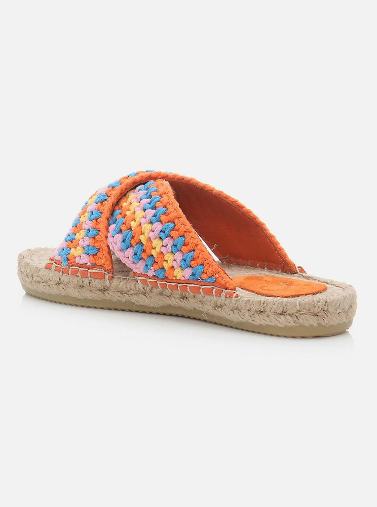 
                      
                        Kinsee Orange-Pink Knitted Women's Espadrille Slippers
                      
                    