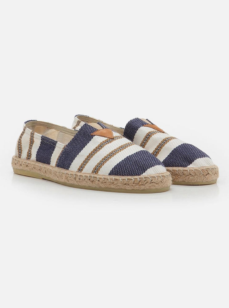 Lorenzo Navy Blue Men's Plain Espadrilles