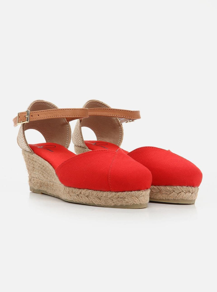 Marsy Red Women's Wedge Heel Espadrilles