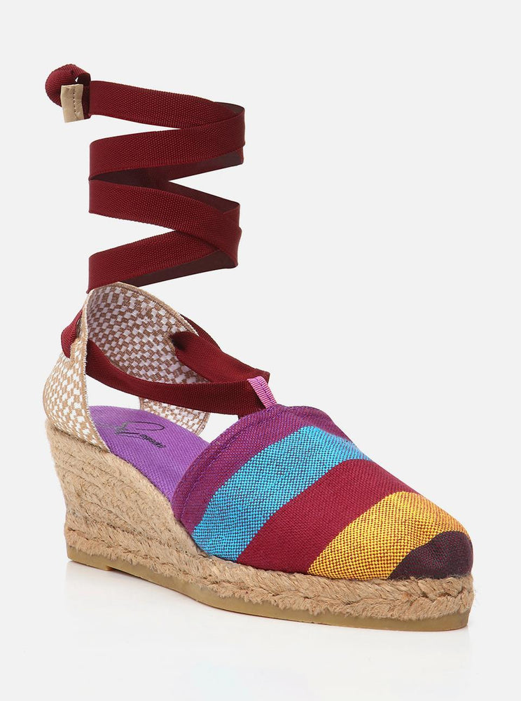 Melody Purple Women's Wedge Heel Espadrilles