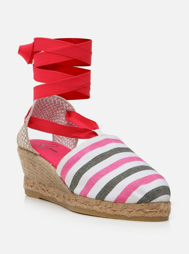 Melody Pink Women's Wedge Heel Espadrilles