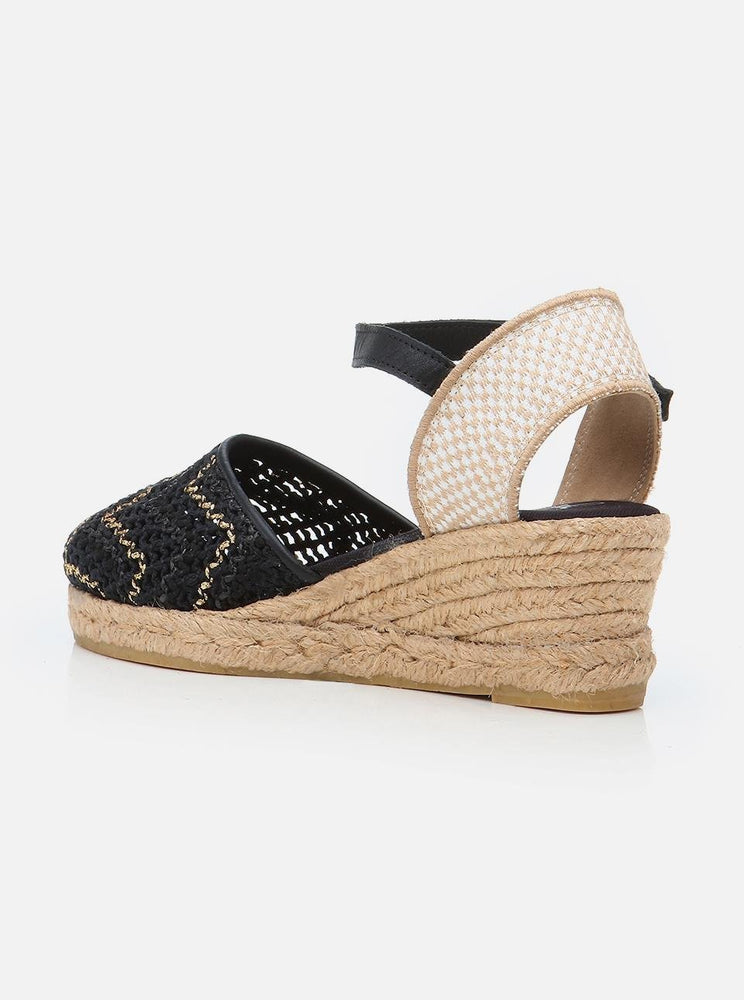 
                      
                        Mendes Black Women's Wedge Heel Espadrilles
                      
                    